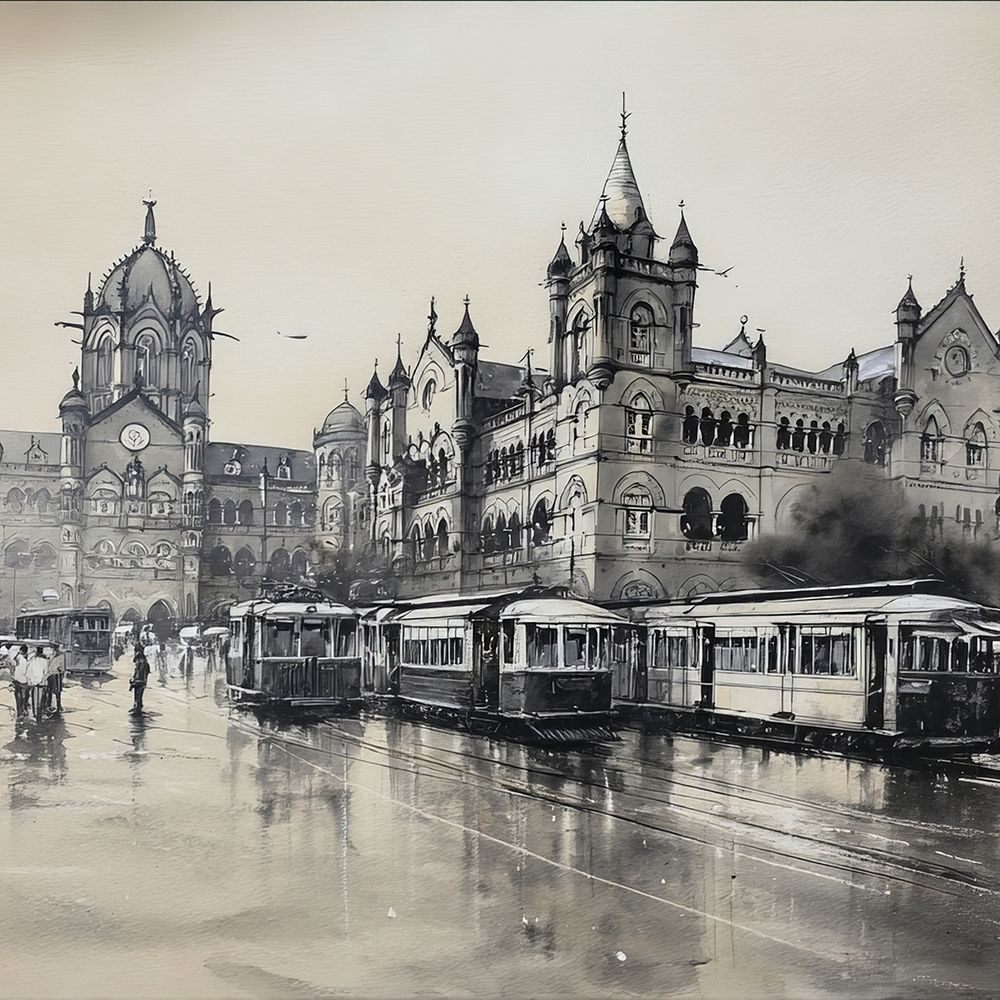 Victoria terminus vintage Bombay POD1671