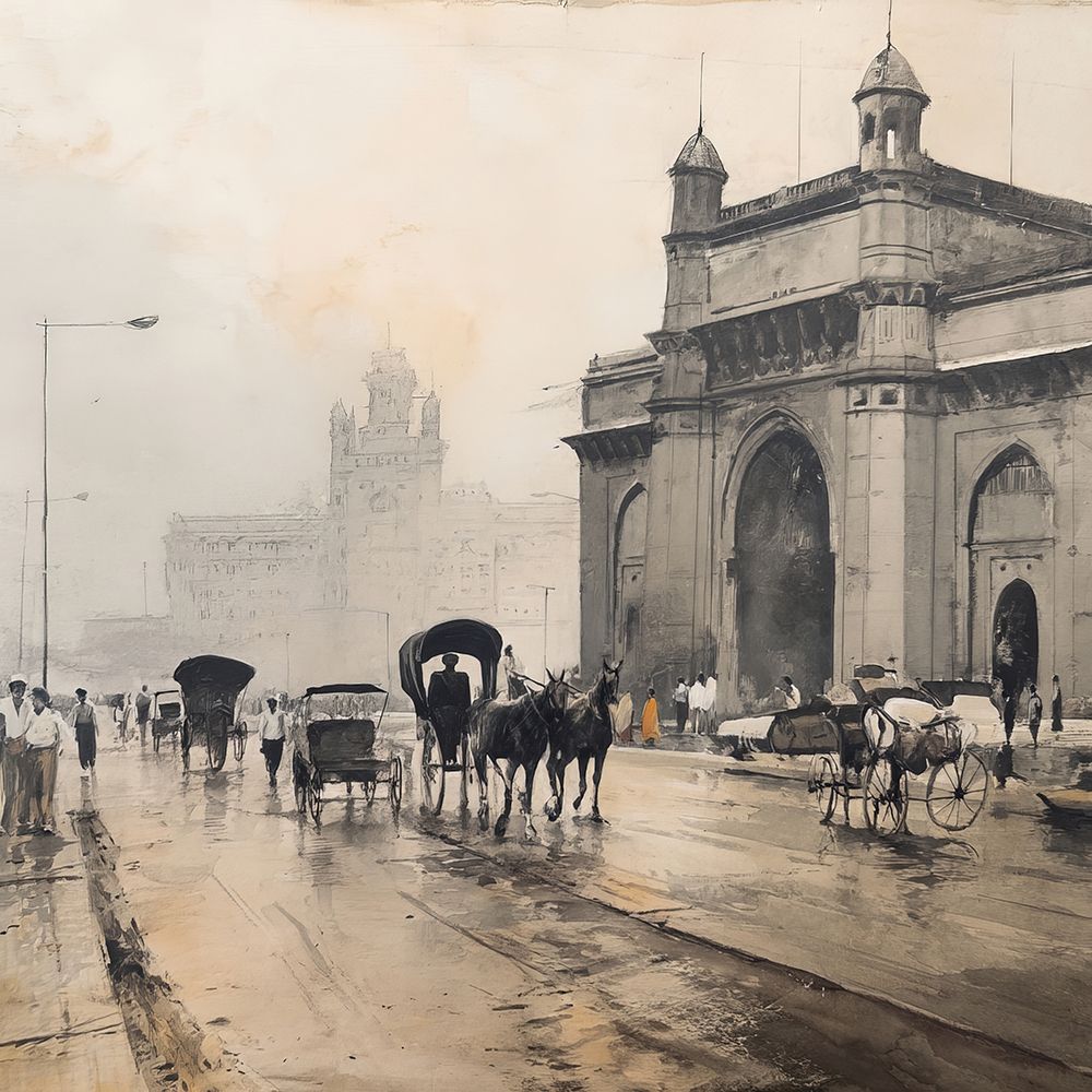 Vintage Gateway of India Mumbai Bombay POD1677