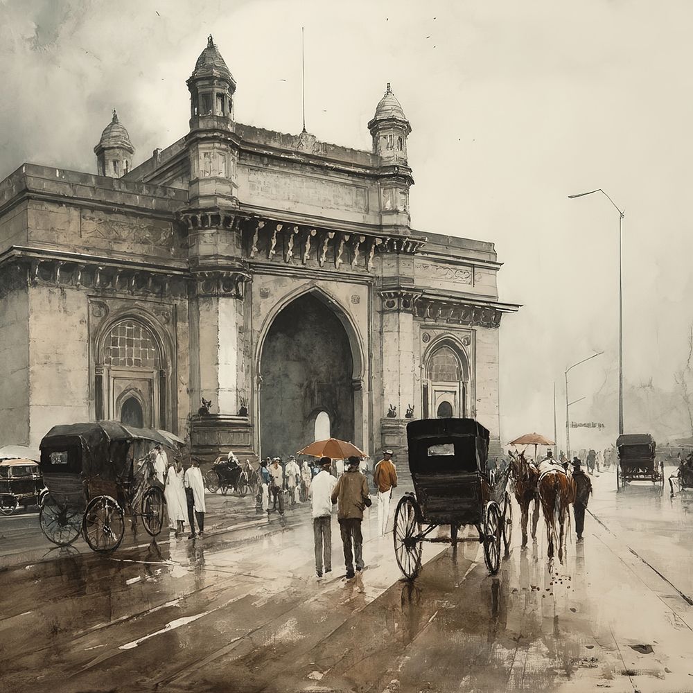 Vintage Gateway of India Mumbai Bombay POD1678