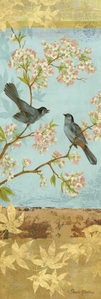 Catbirds and Blooms Panel