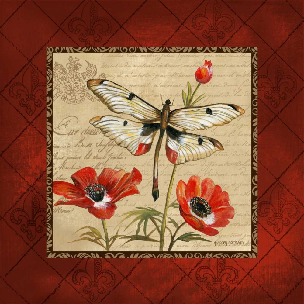 Dragonfly and Poppies