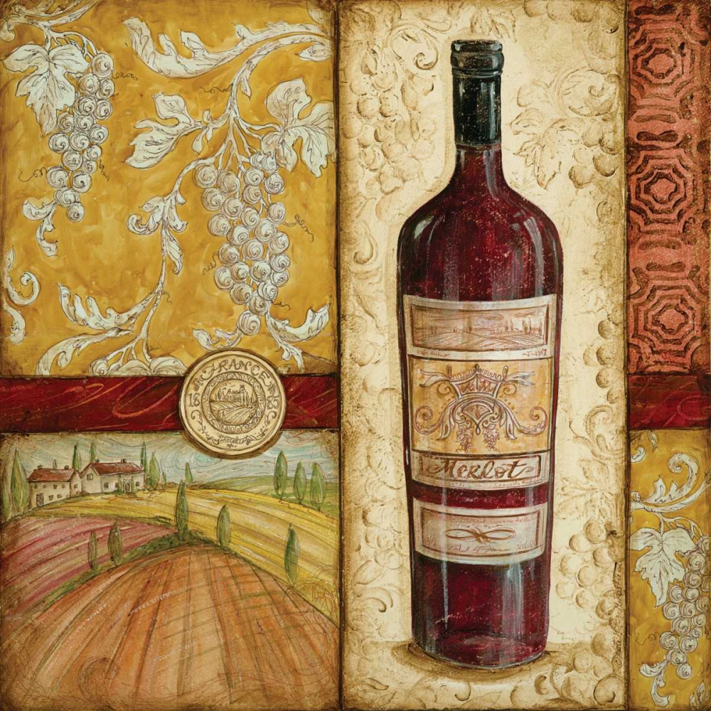 French Wine Collage