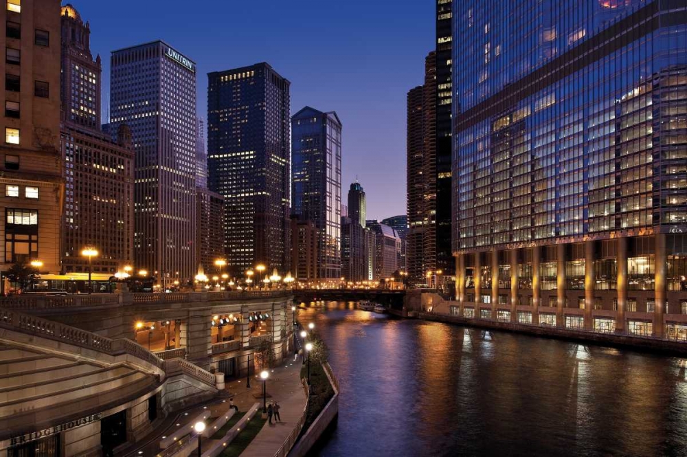 Chicago River Dusk II