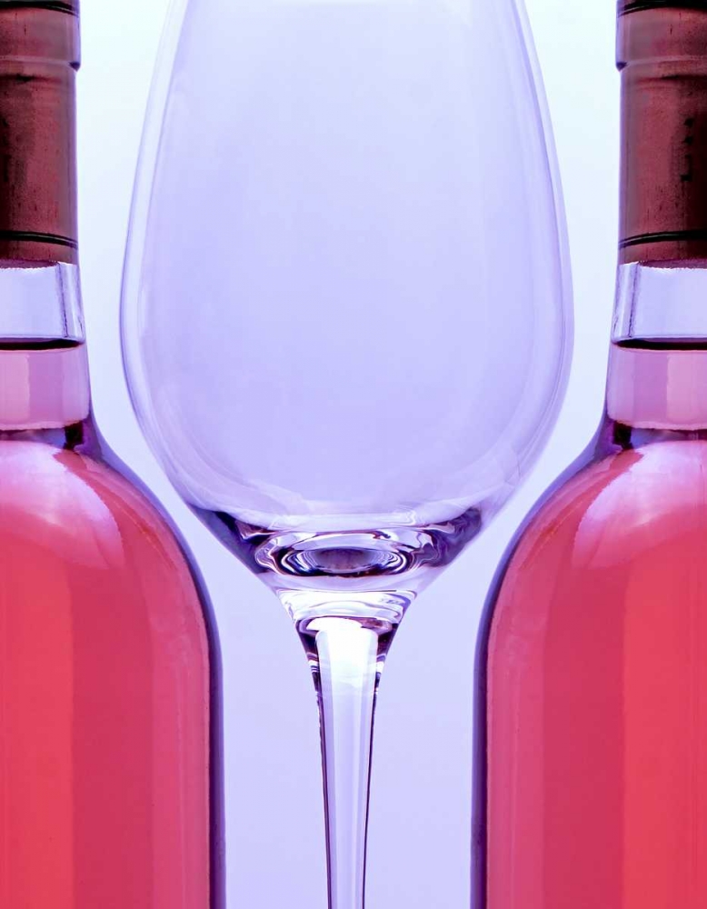 Wine Glass and Bottles