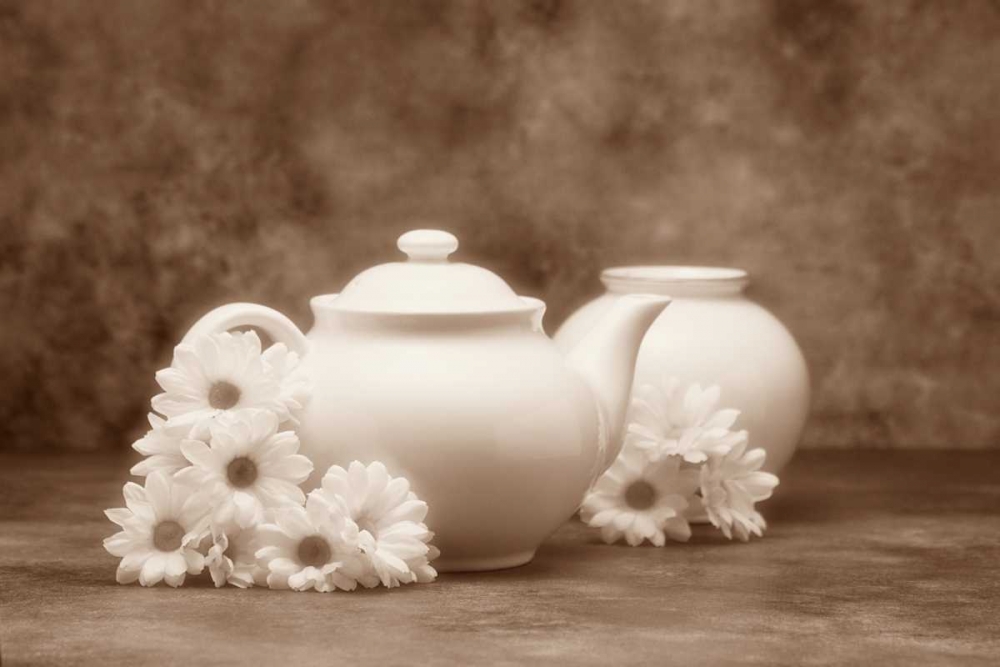 Teapot and Daisies I