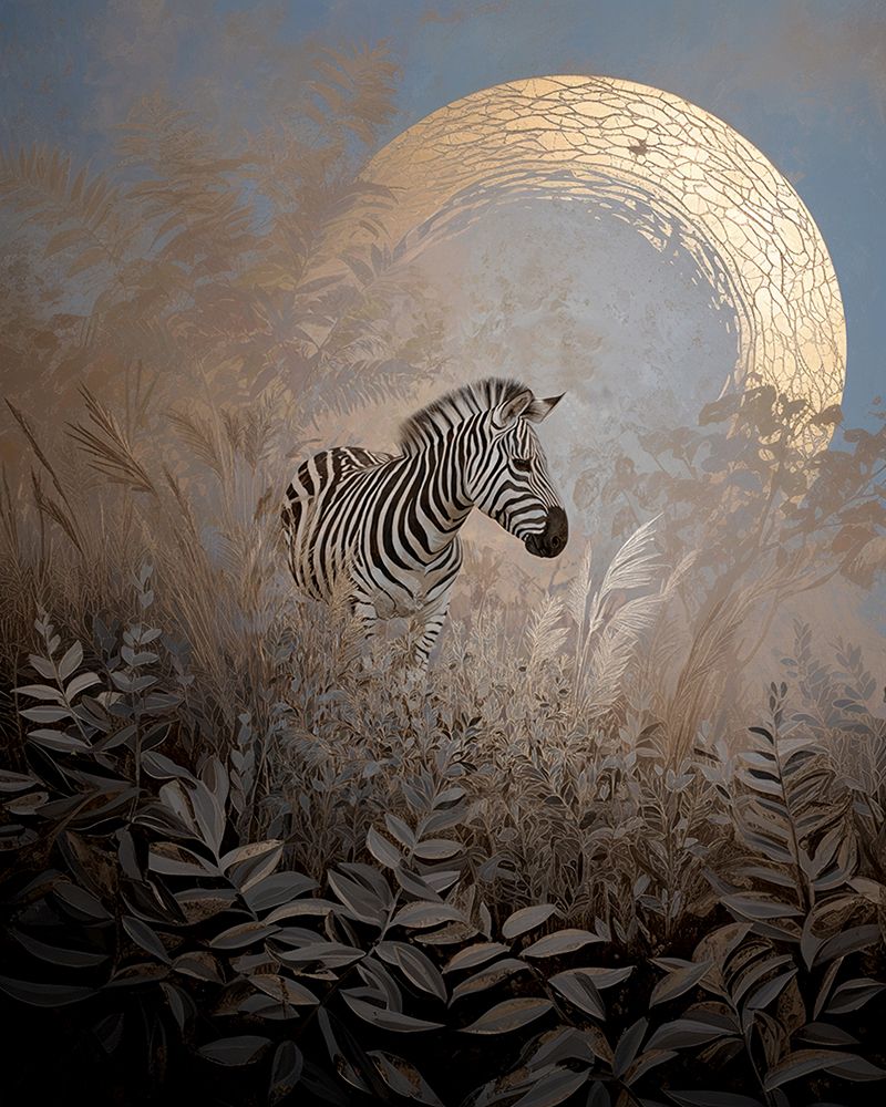 Zebra in Moonlight I