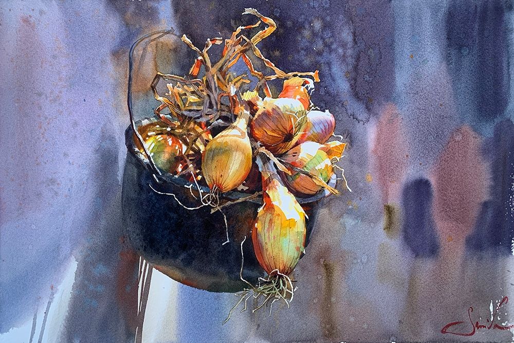 Onions in a basket