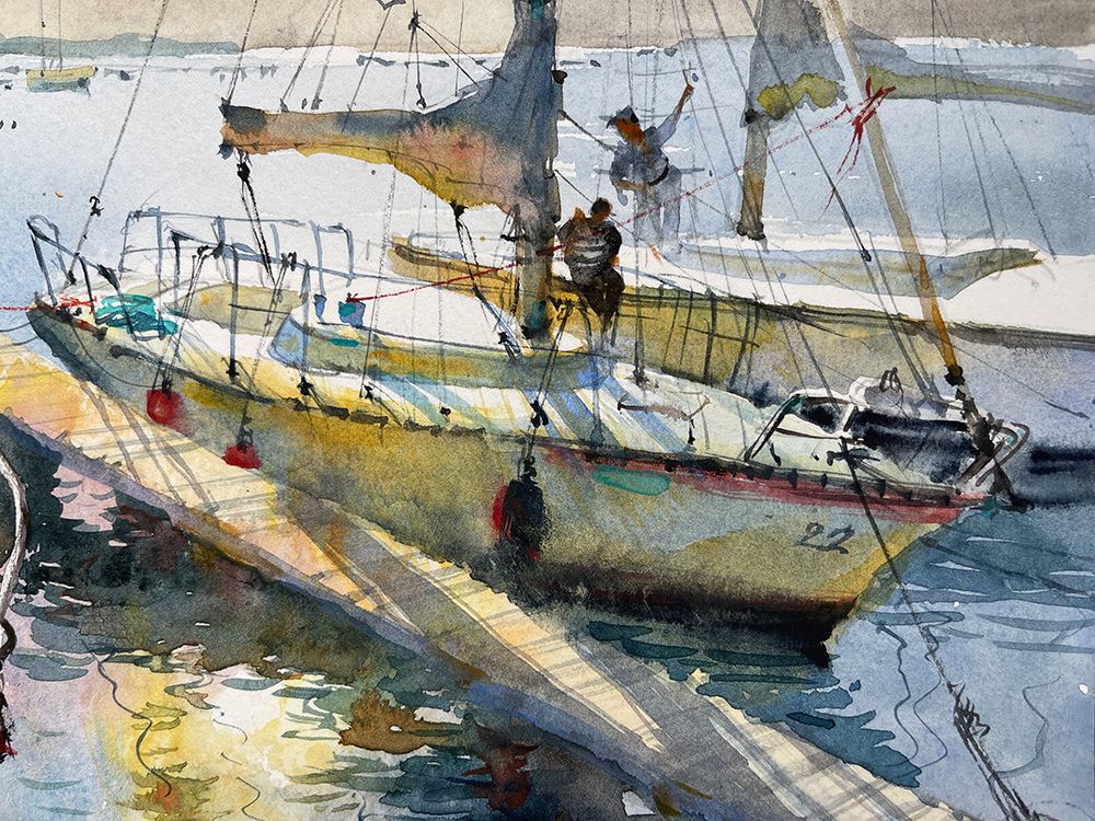 Yachts in the sunlight