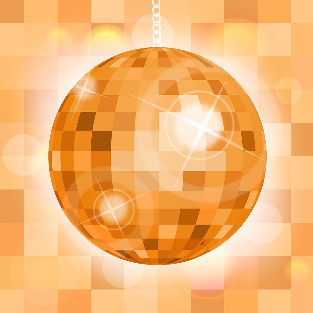Orange Disco Ball