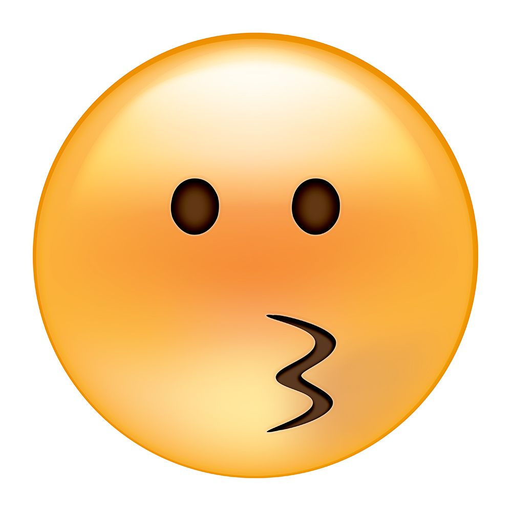 emoji circle eye kiss