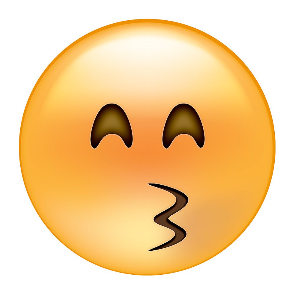 emoji crescent eye kiss