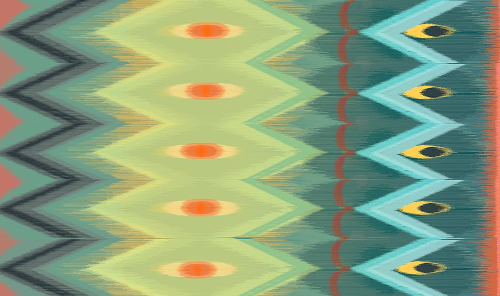 Windy Rug Pattern in Greens