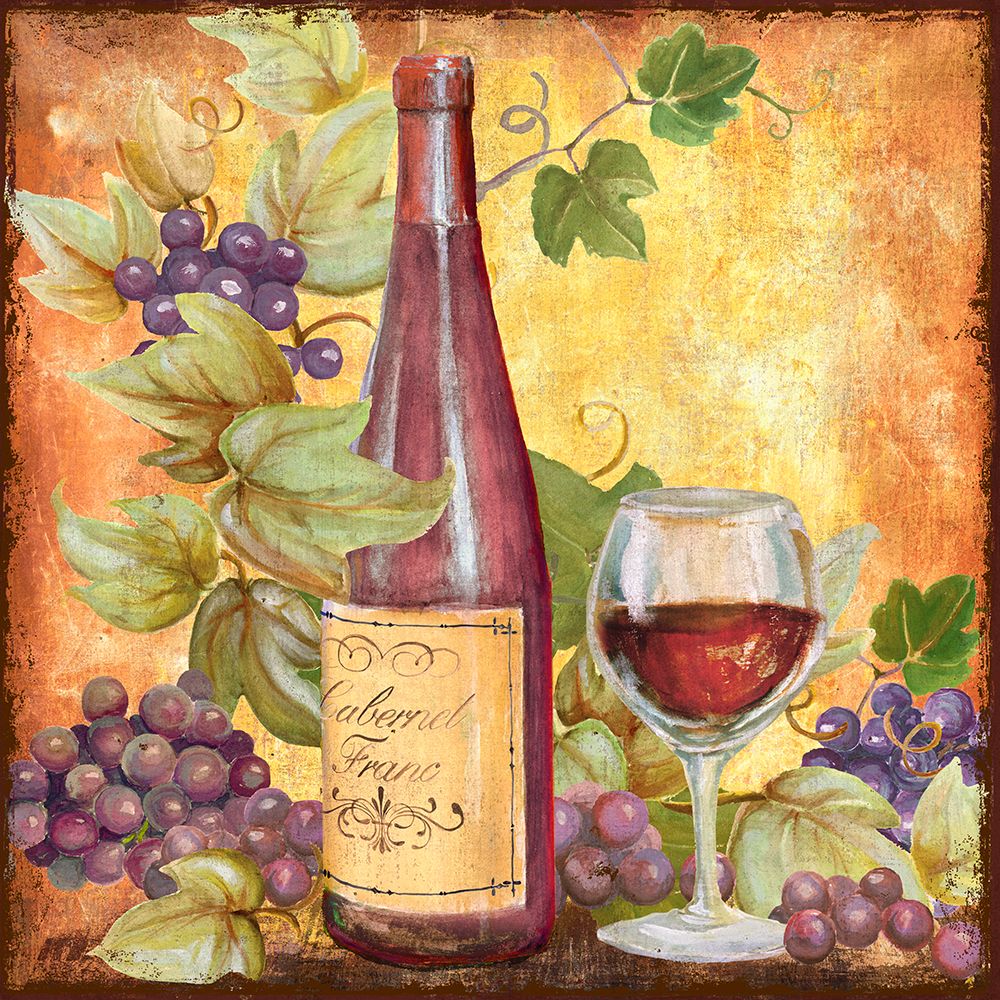 Grapevine And Wine Red