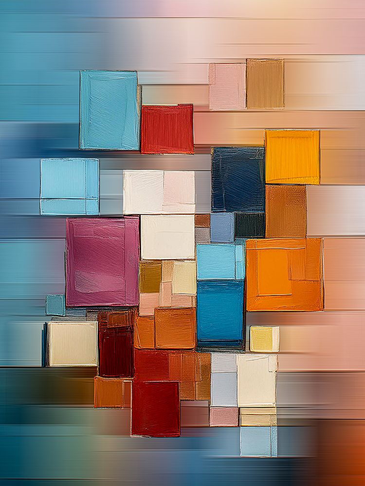 Squares Of Color Abstract