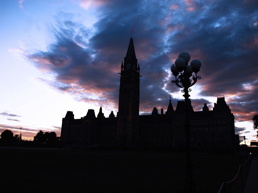 Silhouette Of Centre Block, Parliament Buildings 1
