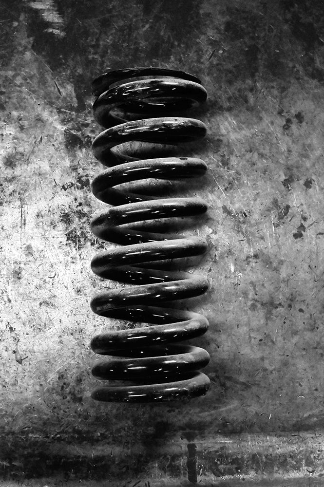Black Car Suspension Spring