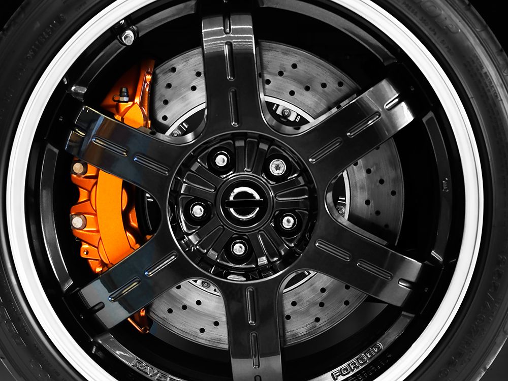 Wheel And Orange Brake