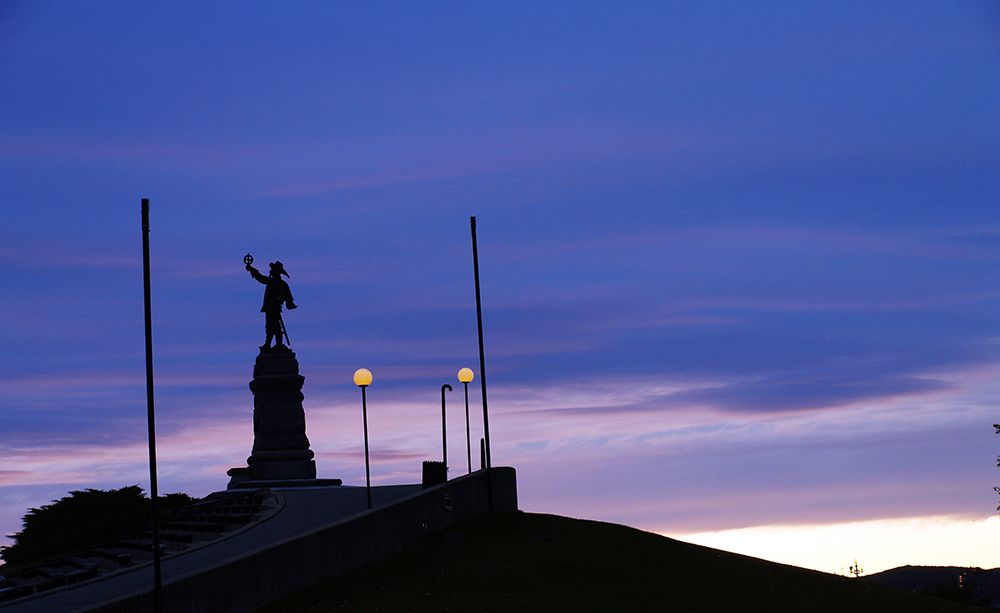 Champlain Statue Dusk 3