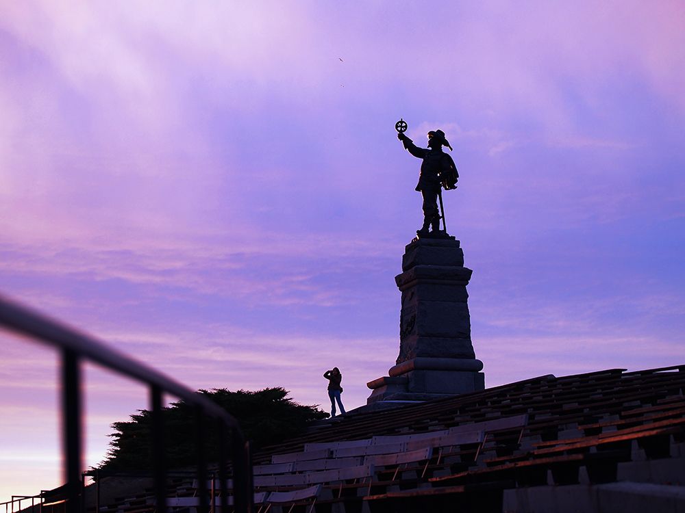 Champlain Statue Dusk 4