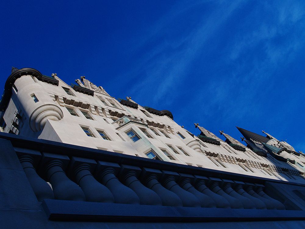 Ground Up Shot of the Chateau Laurier