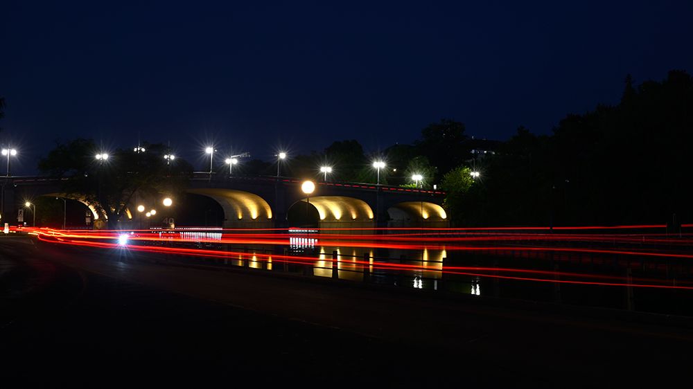 Bank Street Bridge and Car Lights