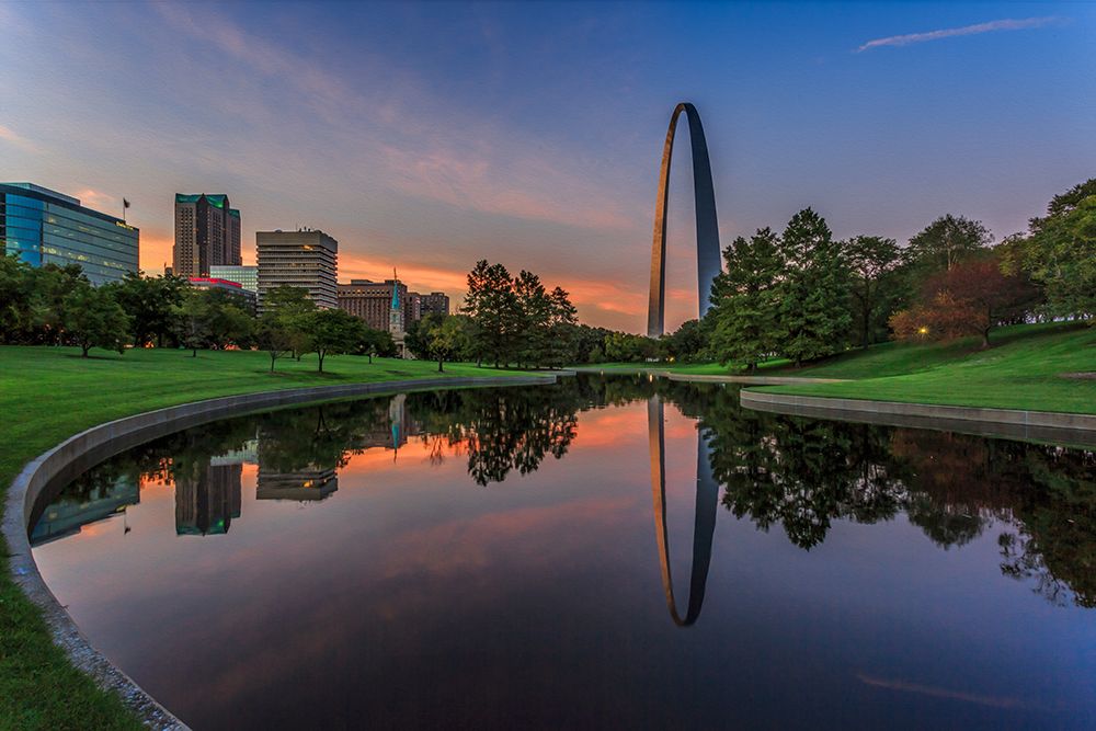 Gateway Arch Reflection Sunset