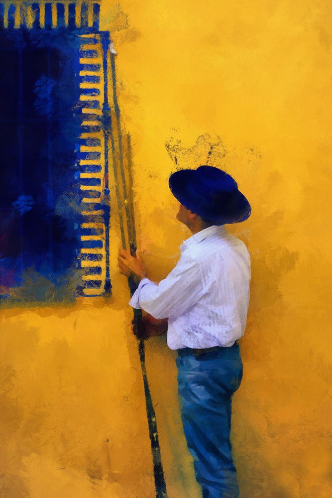 Spanish Man at the Yellow Wall