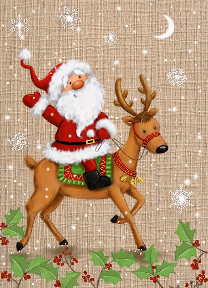 Santa On Reindeer