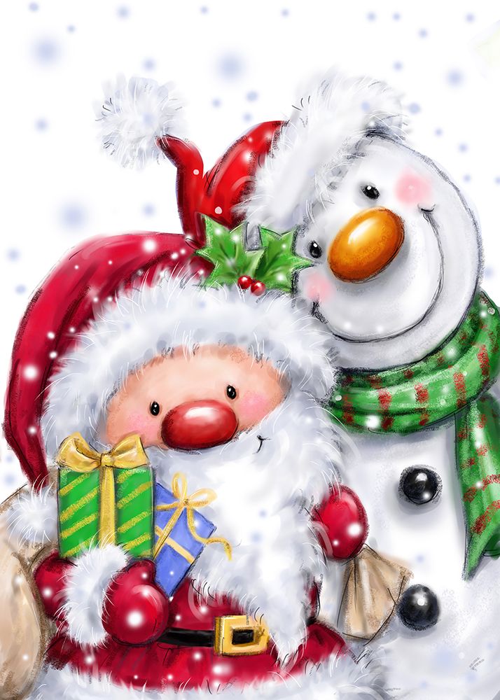 Santa and Snowman