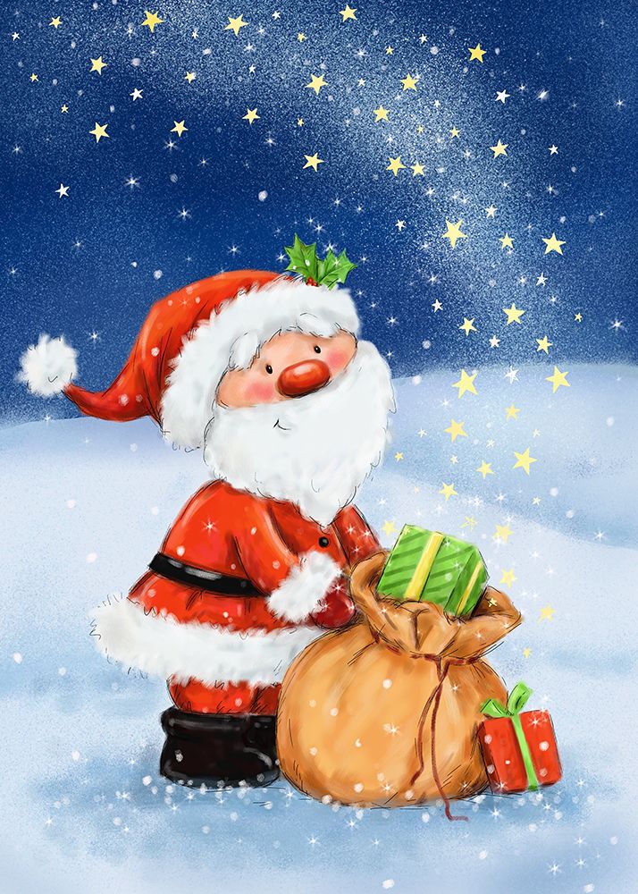 Santa With Stars