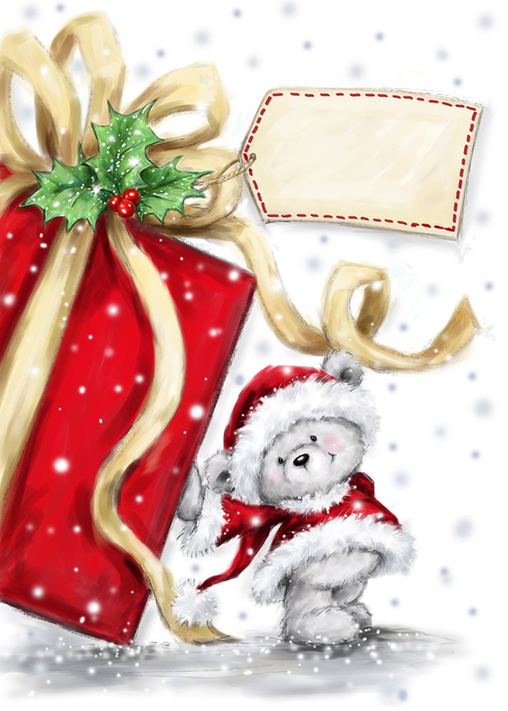 Polar Bear With Big Present