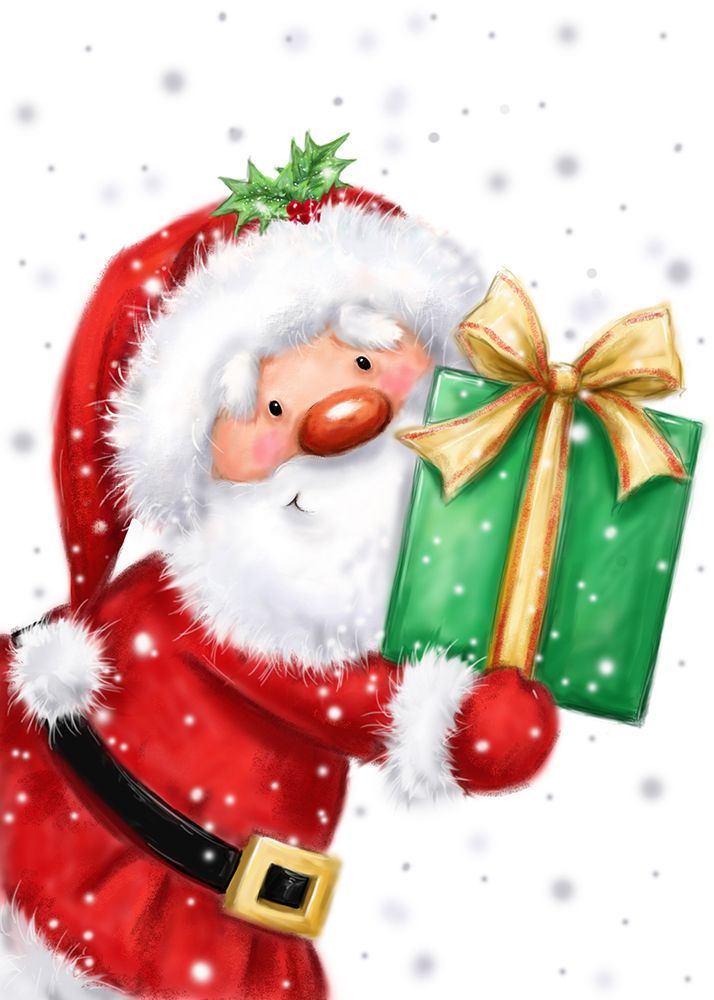 Santa With Present