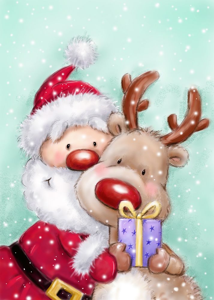 Santa With Reindeer