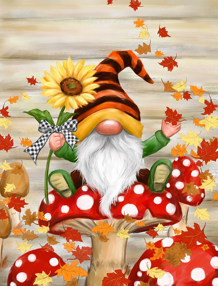 Fall Gnome on Mushroom