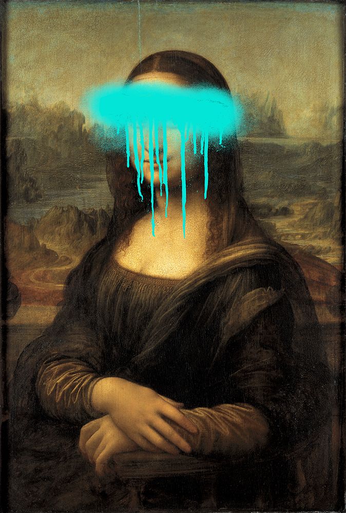 Mona Lisa Spraypaint - Leonardo Da Vinci - Redux