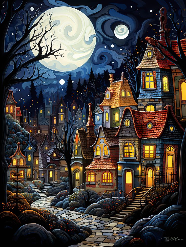 Serene Village Under The Moon 3