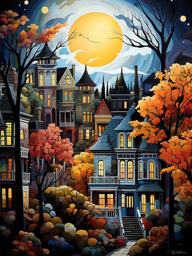 Serene Village Under The Moon 4
