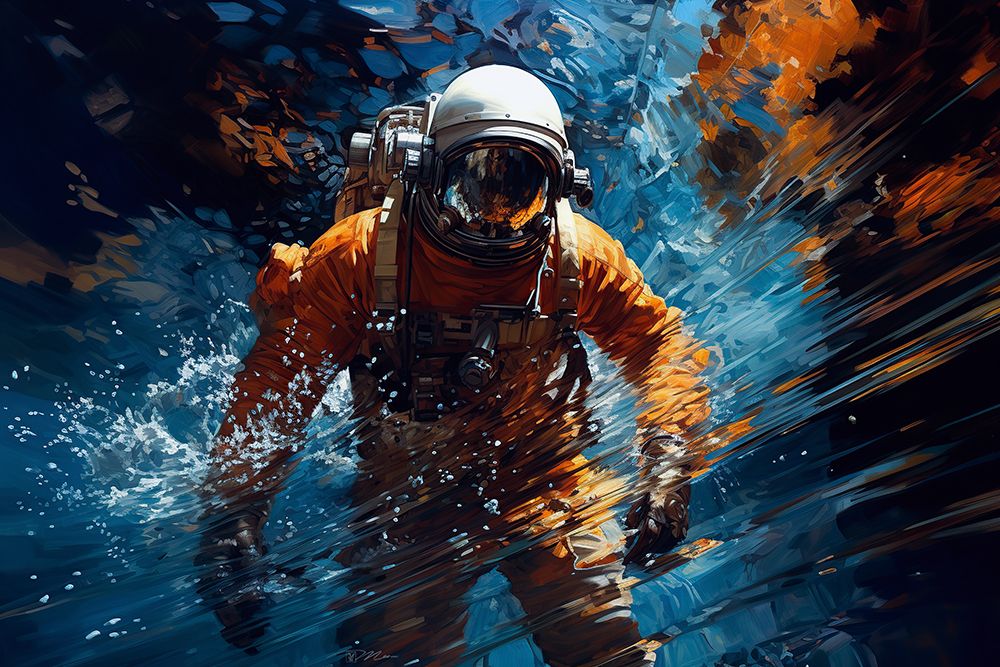 Astronaut In Space And Water