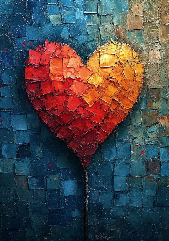 Red And Blue Heart