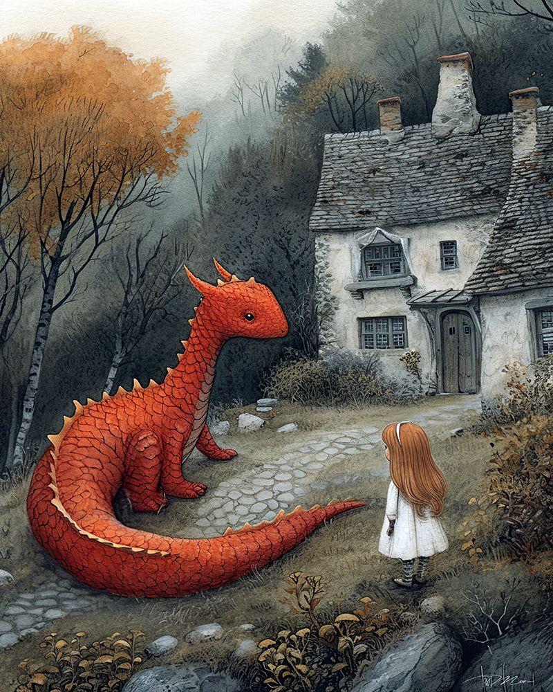 The Little Girl And The Red Dragon