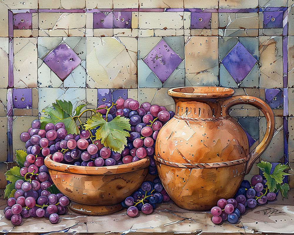 Still Life With Grapes And Jug 1