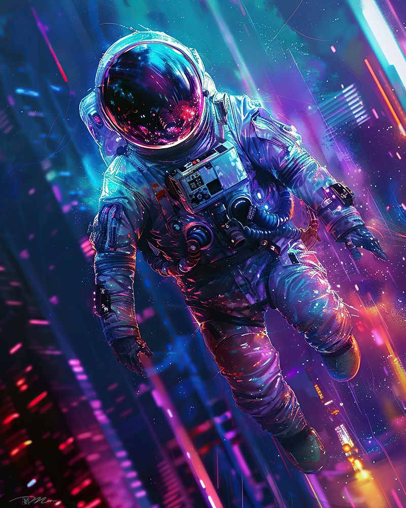 Digital Space Blue And Purple 1