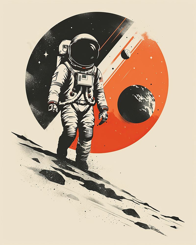 Logo Sapce Vintage Black And Orange