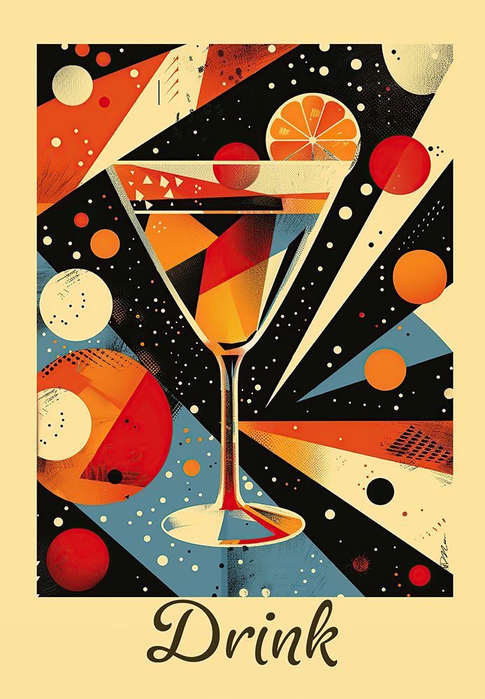 Vintage Abstract Drink Poster