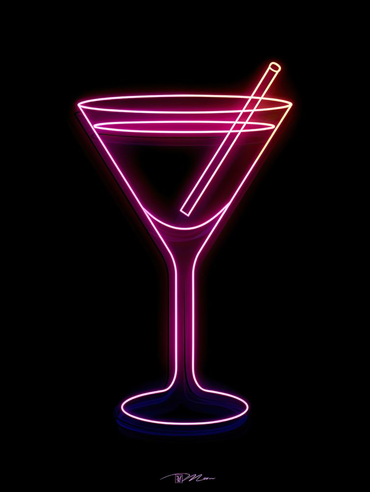 Neon Martini Glass 1