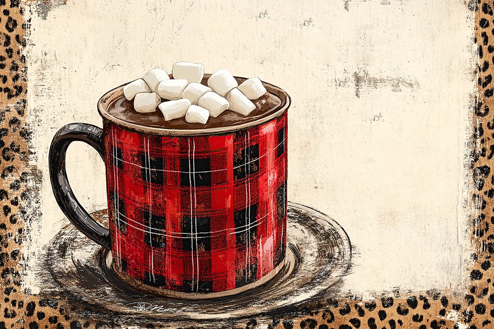 Hot Chocolate Cup Red Light Background