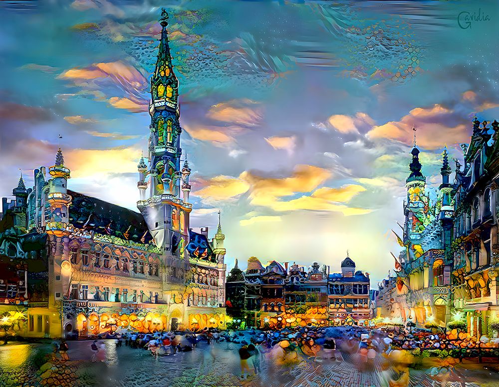 Brussels Belgium Night