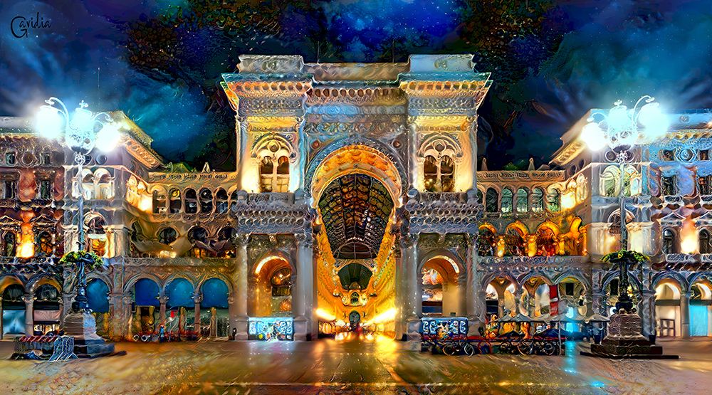 Milan Italy Vitorio Emanuel II Night 2022