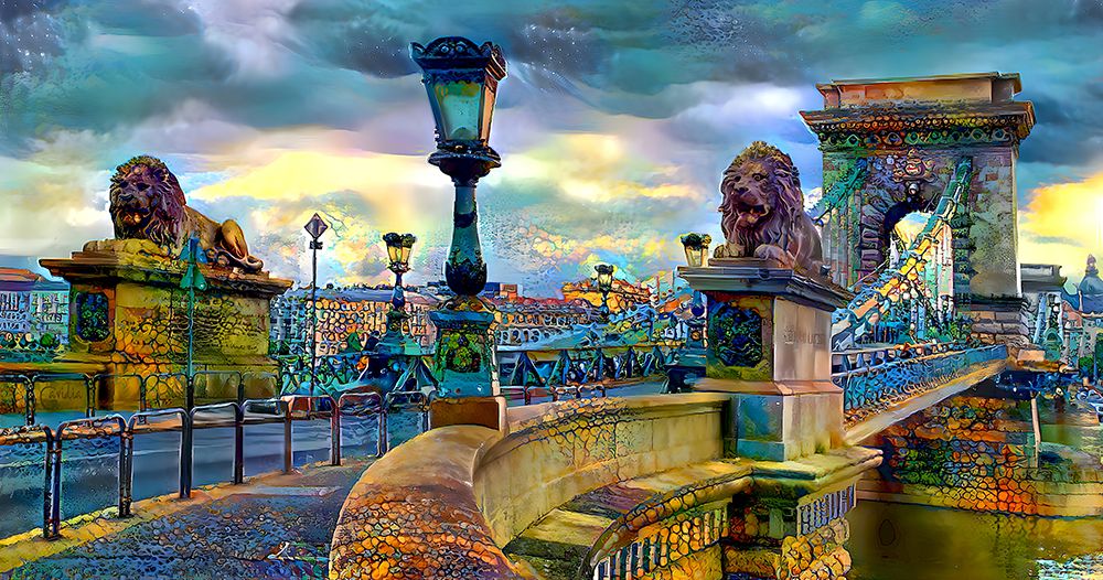 Budapest Hungary Chain Bridge