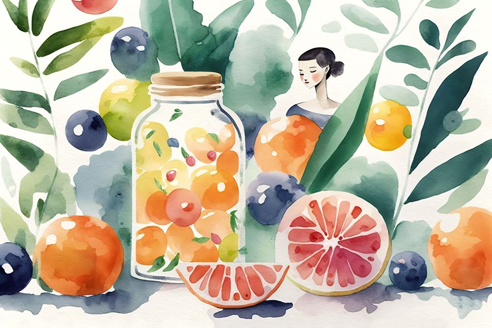 Simplified Fruits And Portraits 1